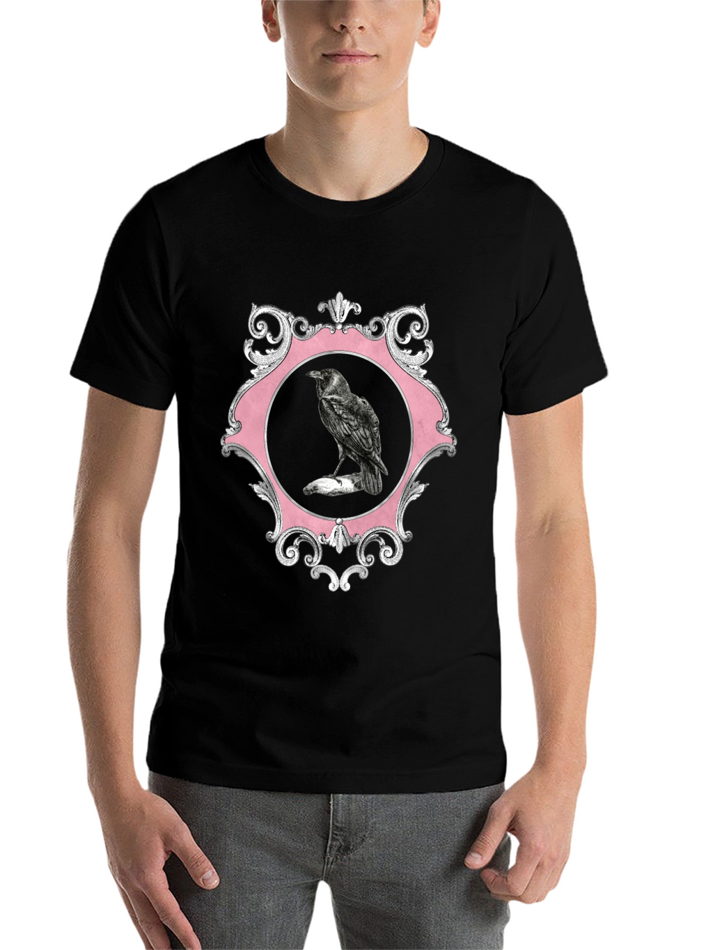 Raven Framed Graphic Tee - Mens Black T-Shirt