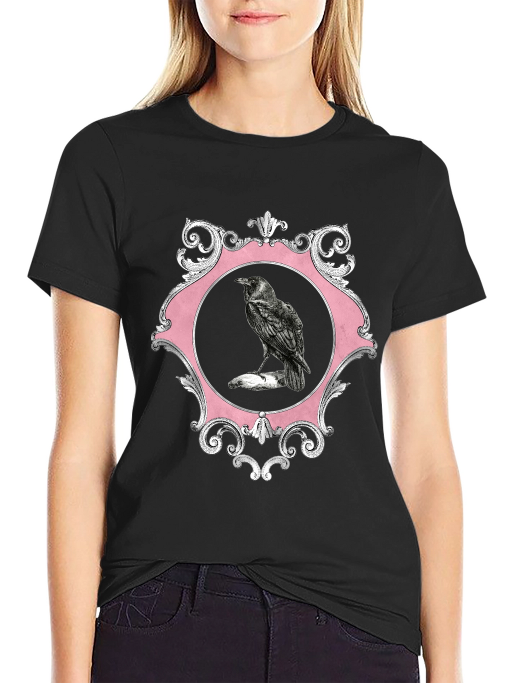 Raven Framed Graphic Tee - Mens Black T-Shirt