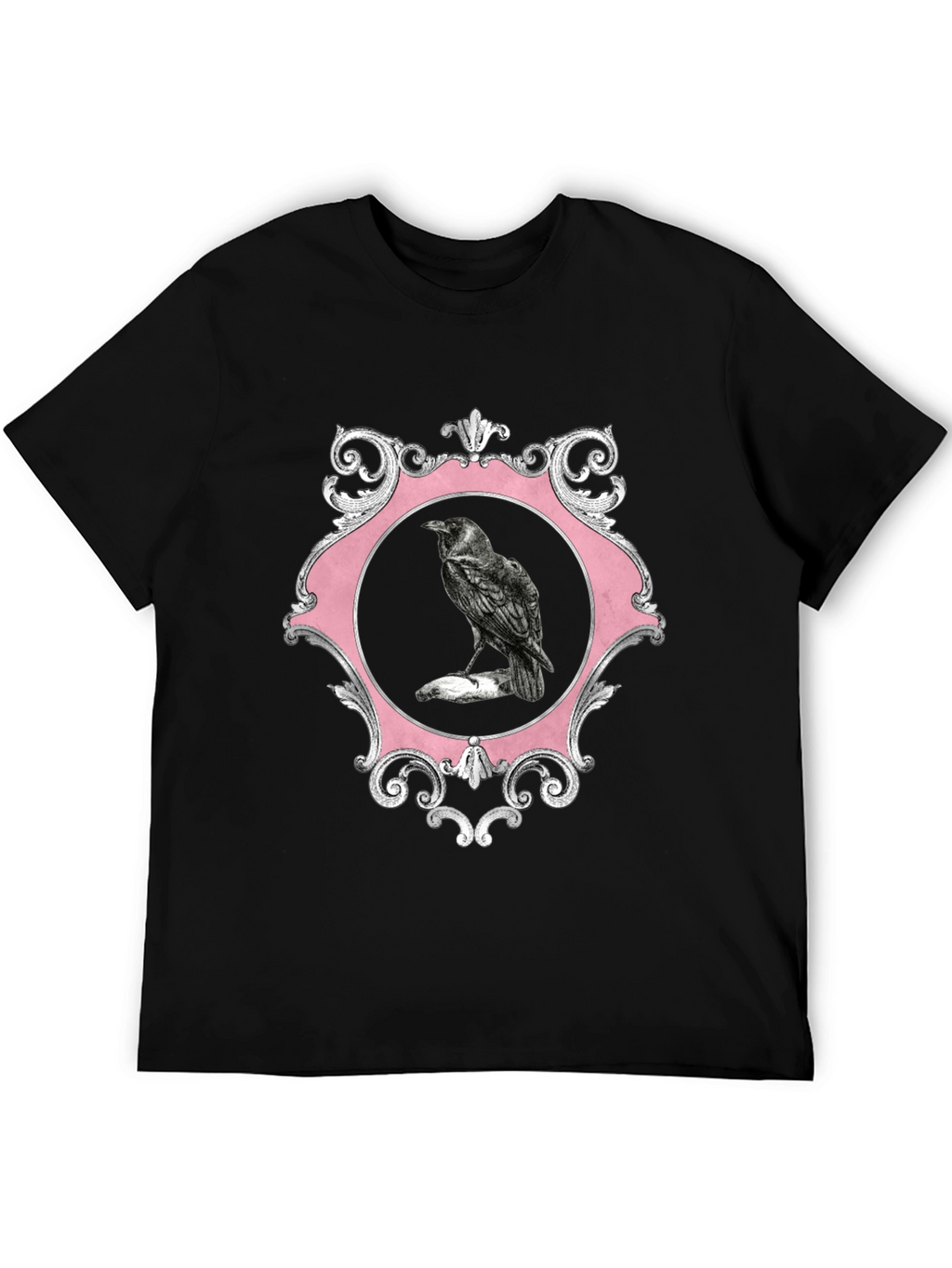 Raven Framed Graphic Tee - Mens Black T-Shirt