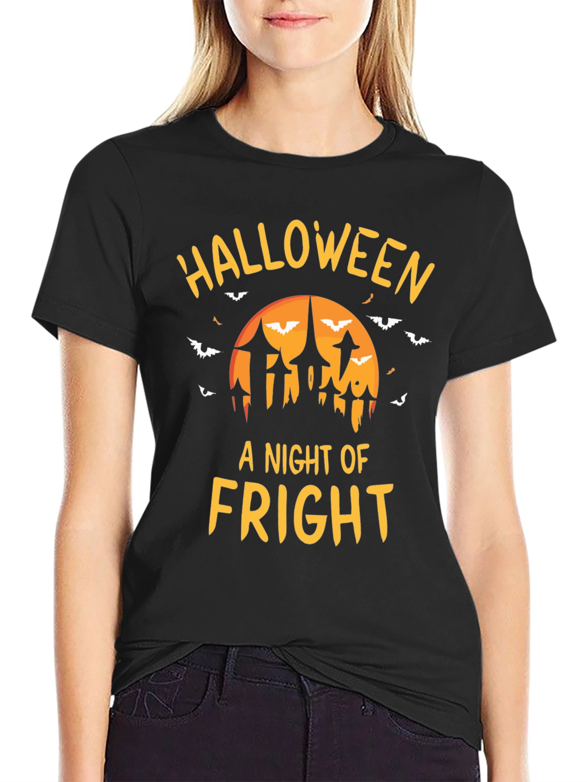 Halloween Fright Night Graphic T-Shirt