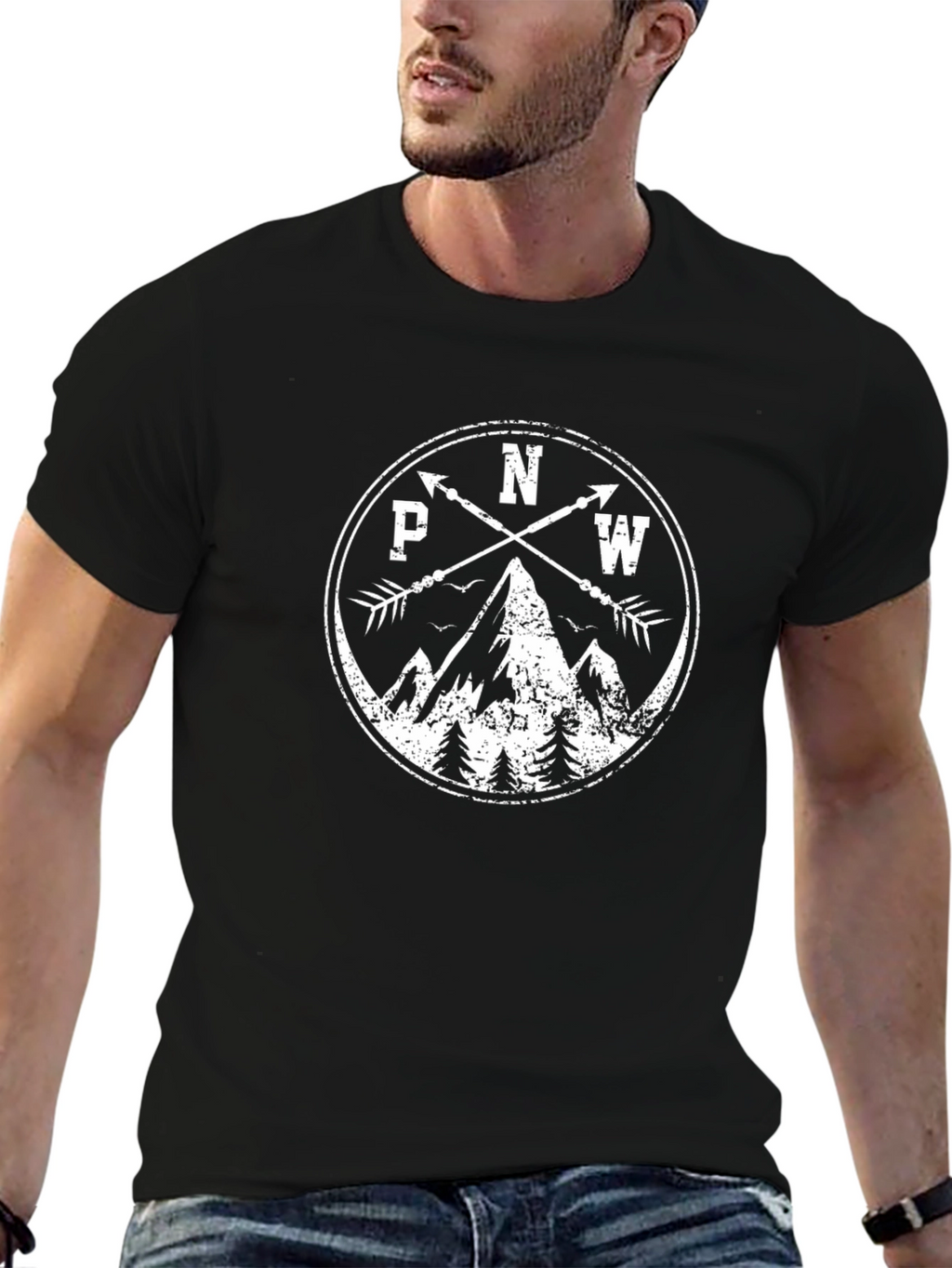PNW Mountain Arrow T-Shirt - Black