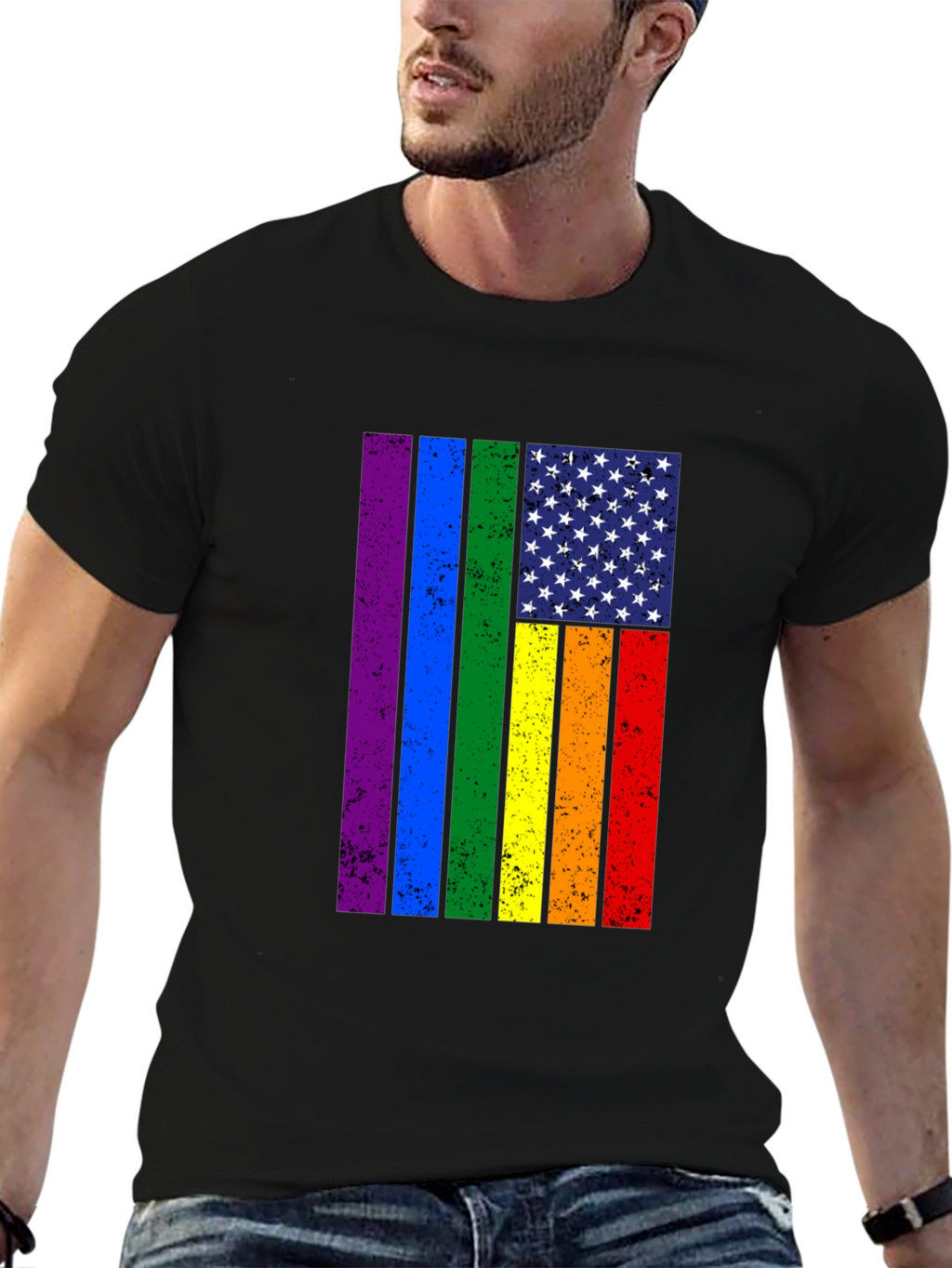 Rainbow Flag USA Pride T-Shirt