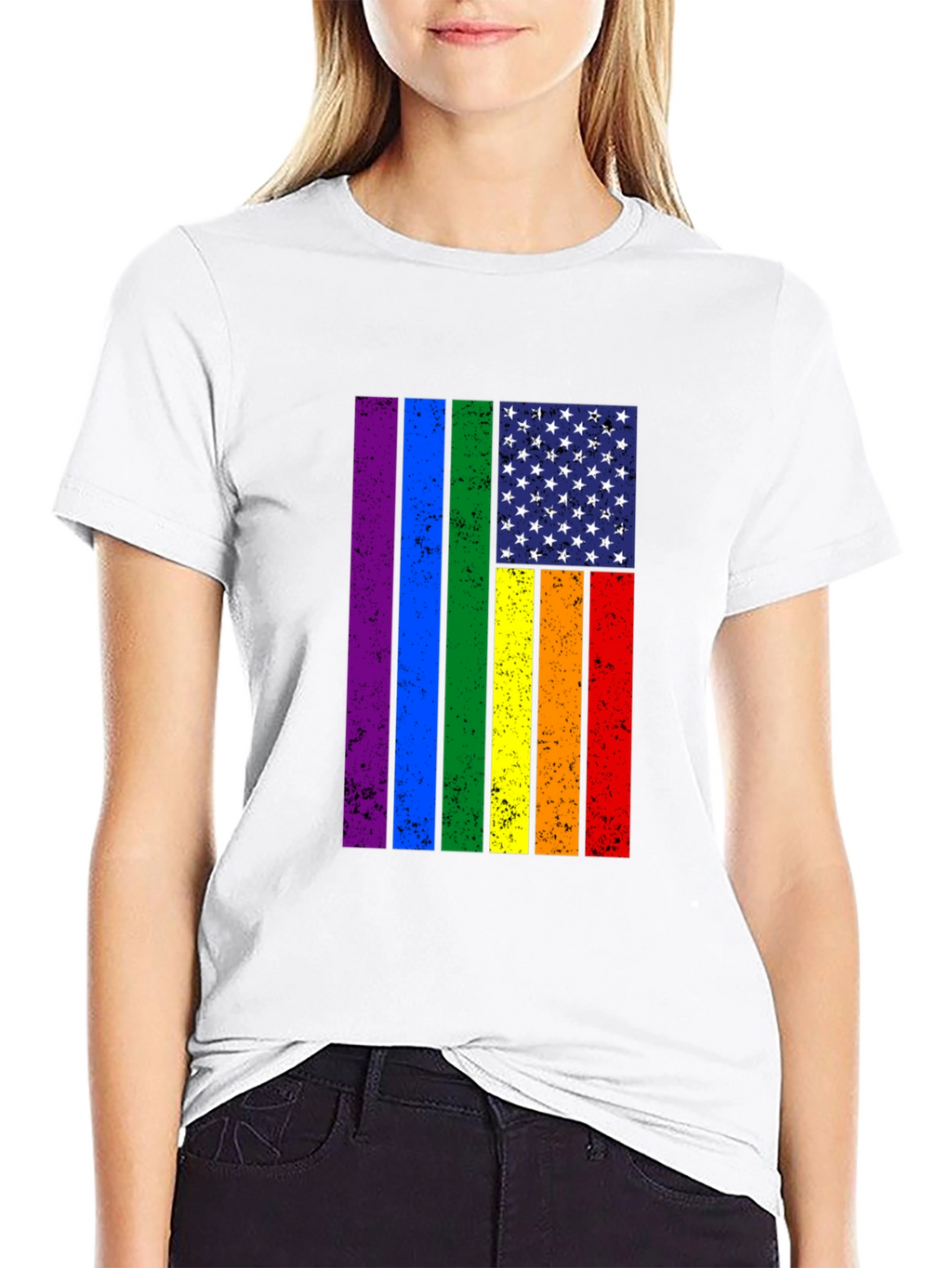 Rainbow Flag USA Pride T-Shirt