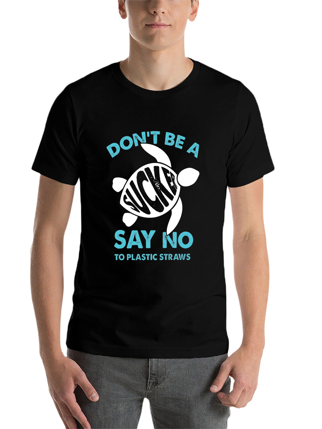 Eco-Friendly Dont Be a Sucker Turtle Graphic T-Shirt
