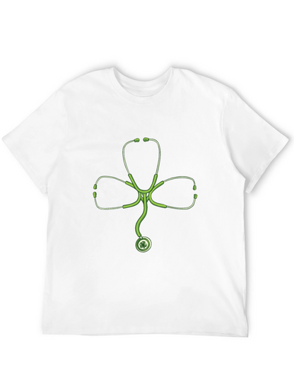 St Patricks Day Shamrock Stethoscope T-Shirt