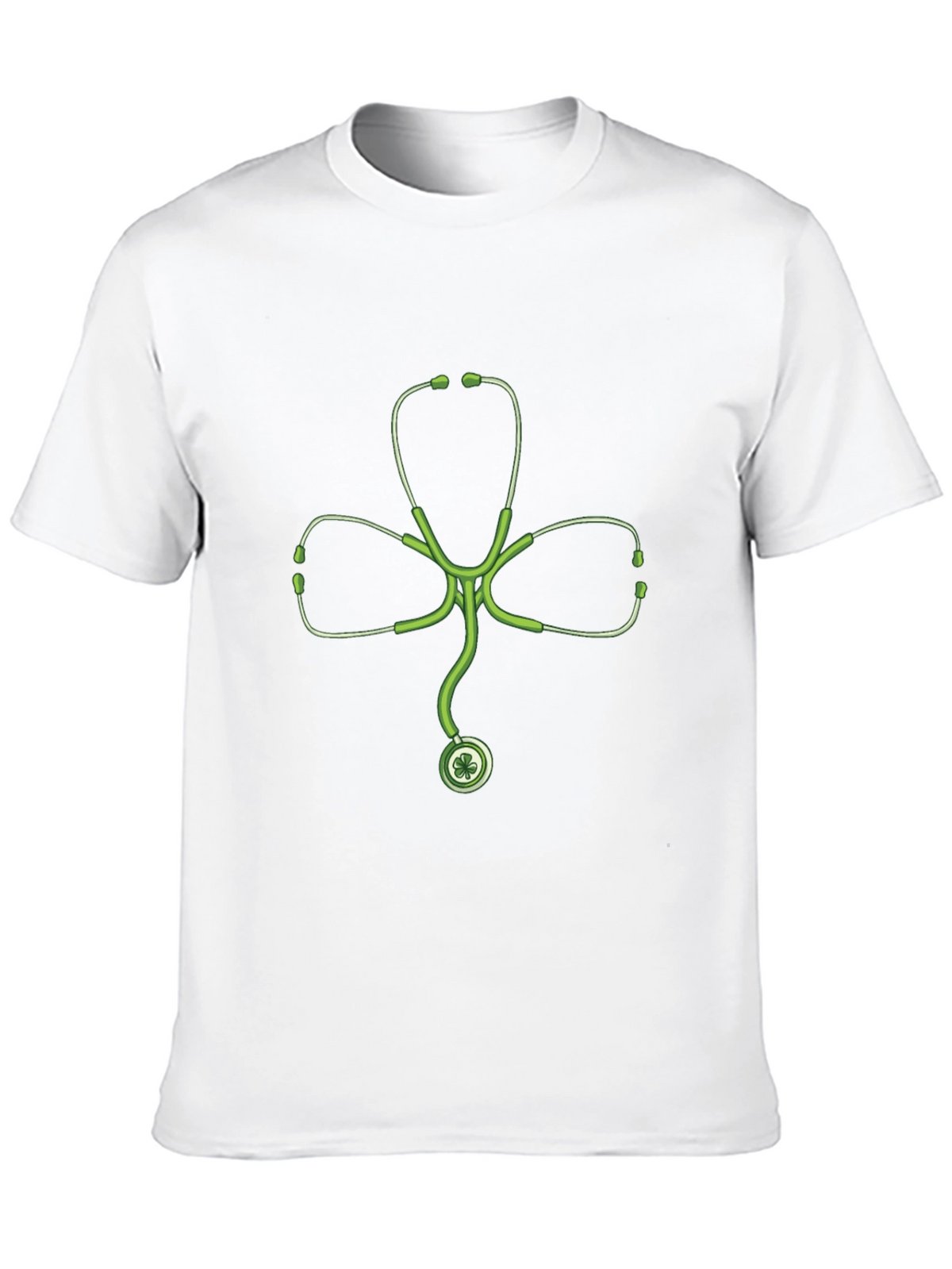 St Patricks Day Shamrock Stethoscope T-Shirt