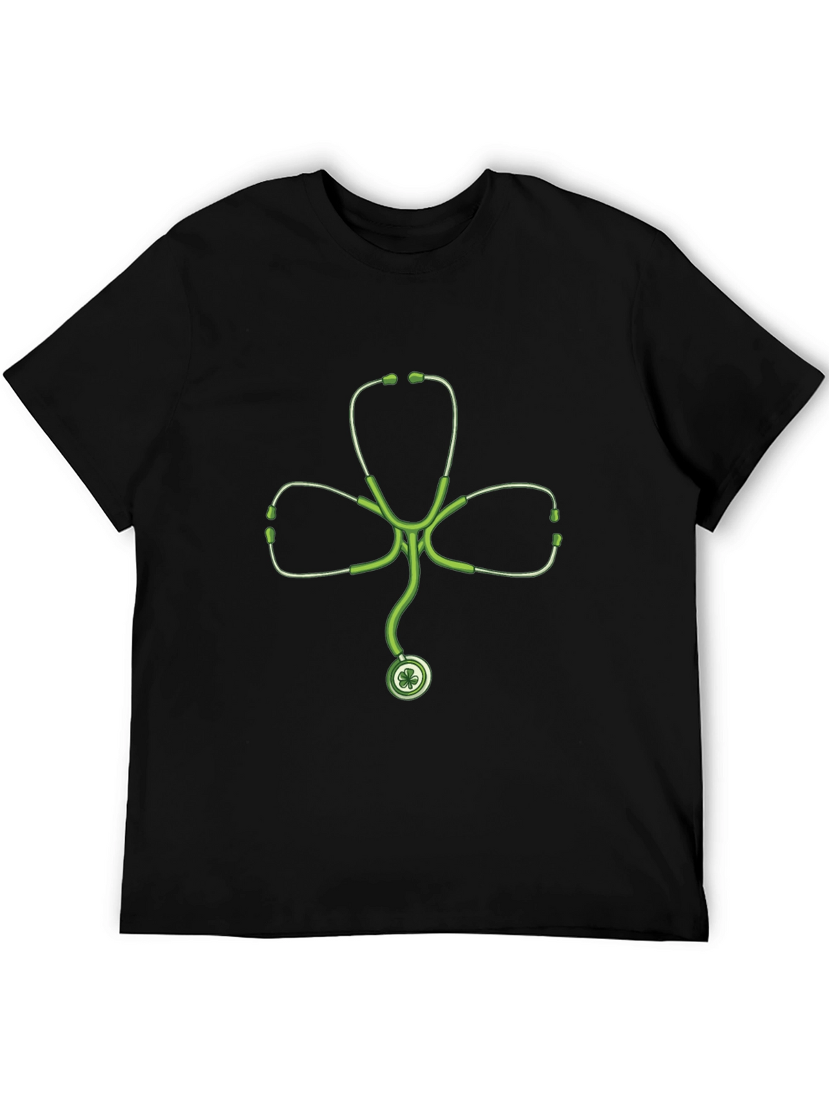 St Patricks Day Shamrock Stethoscope T-Shirt