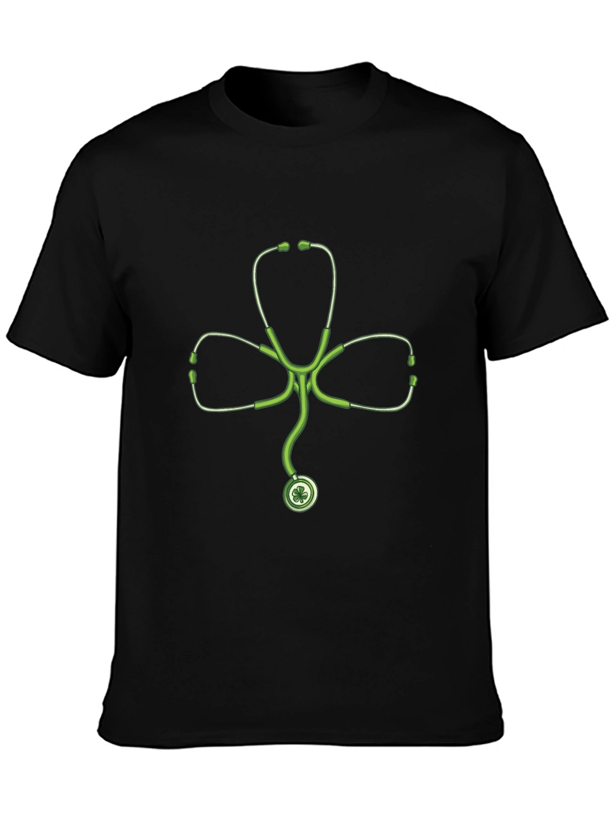 St Patricks Day Shamrock Stethoscope T-Shirt