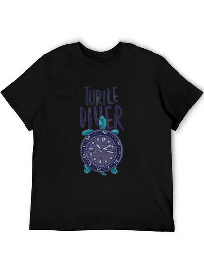 Turtle Diver Graphic Tee - Unique Design
