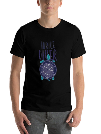 Turtle Diver Graphic Tee - Unique Design