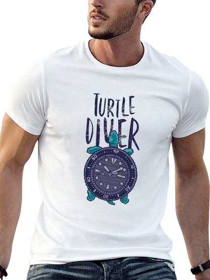 Turtle Diver Graphic Tee - Unique Design
