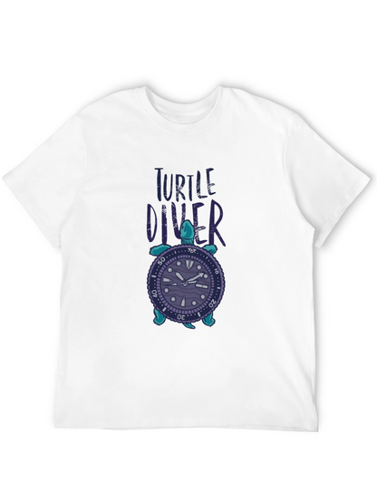 Turtle Diver Graphic Tee - Unique Design