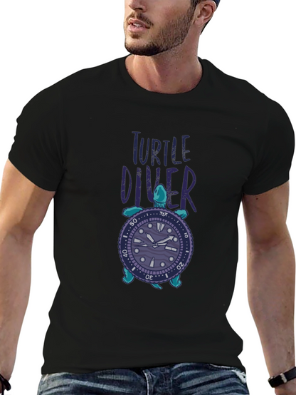 Turtle Diver Graphic Tee - Unique Design