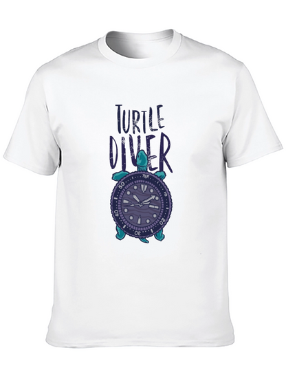 Turtle Diver Graphic Tee - Unique Design