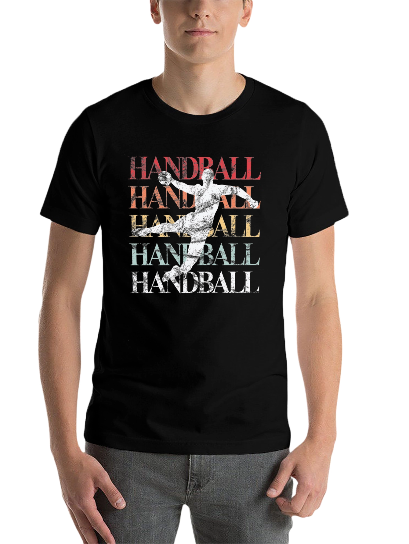 Handball Retro Style Graphic T-Shirt