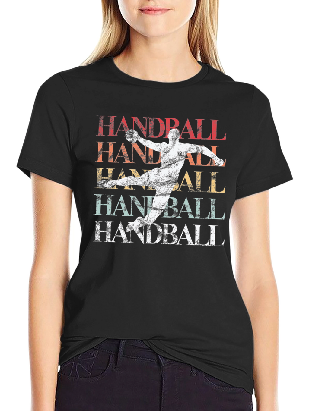 Handball Retro Style Graphic T-Shirt