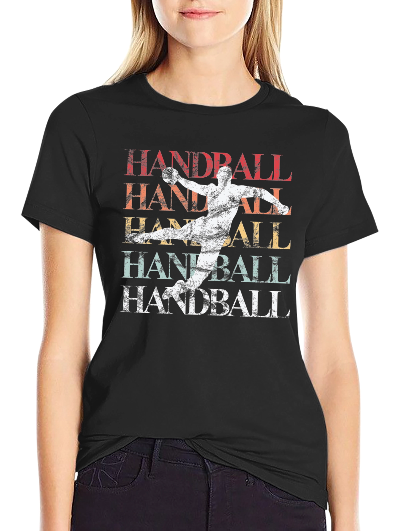 Handball Retro Style Graphic T-Shirt