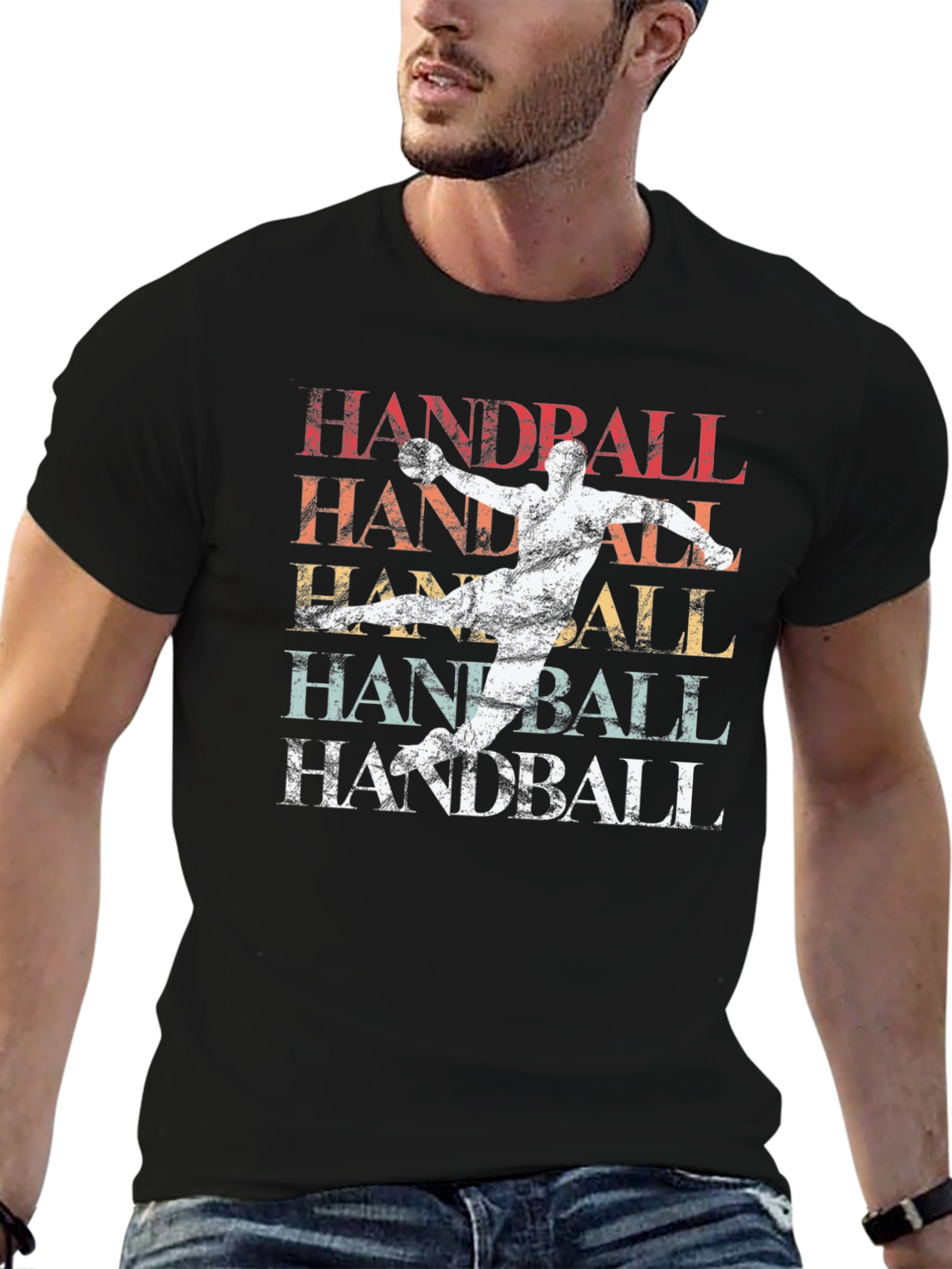 Handball Retro Style Graphic T-Shirt