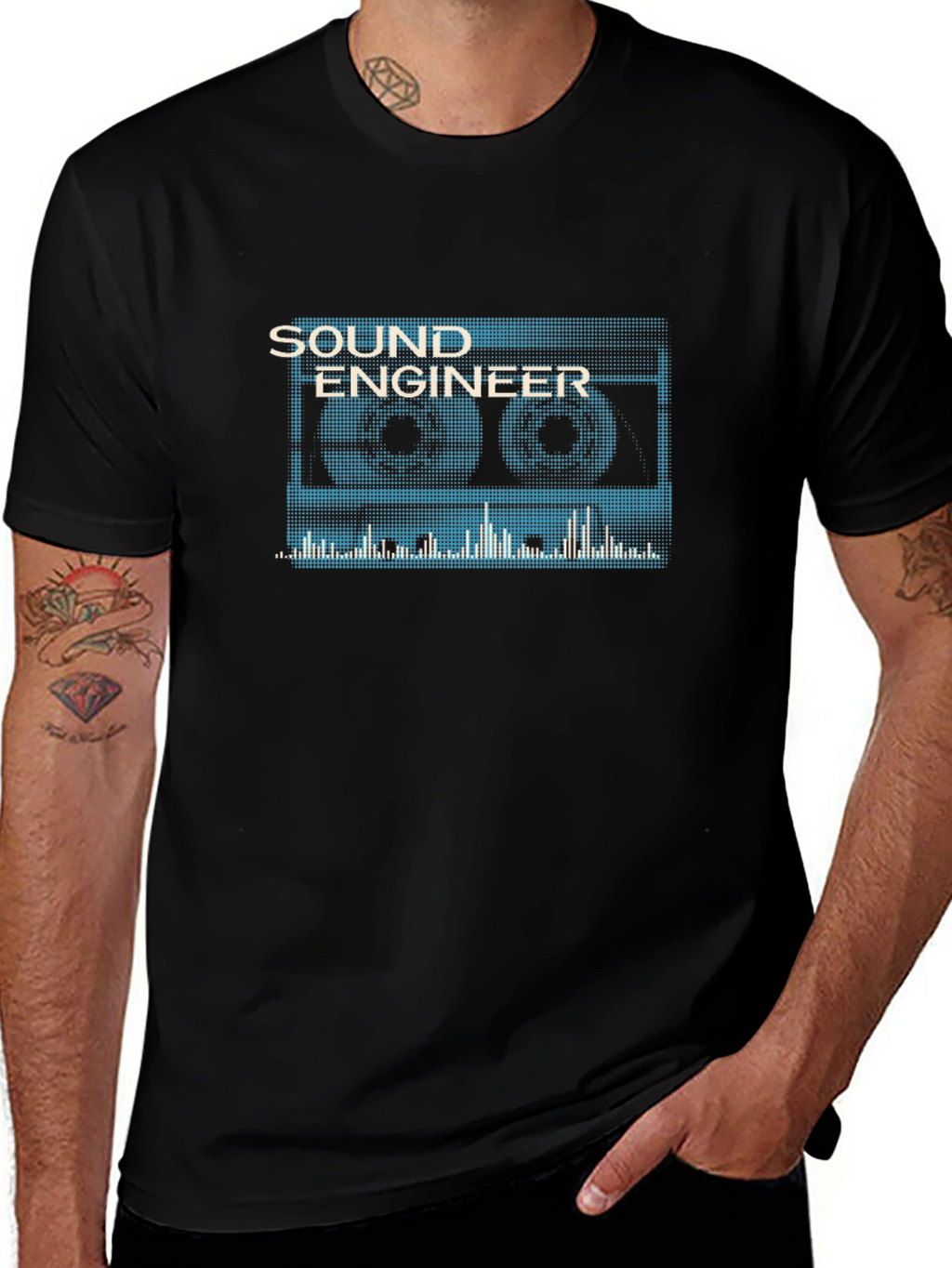 Sound Engineer Cassette Tape Graphic T-Shirt