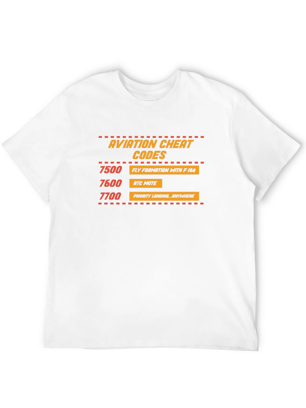 Aviation Cheat Codes T-Shirt - Pilot Humor