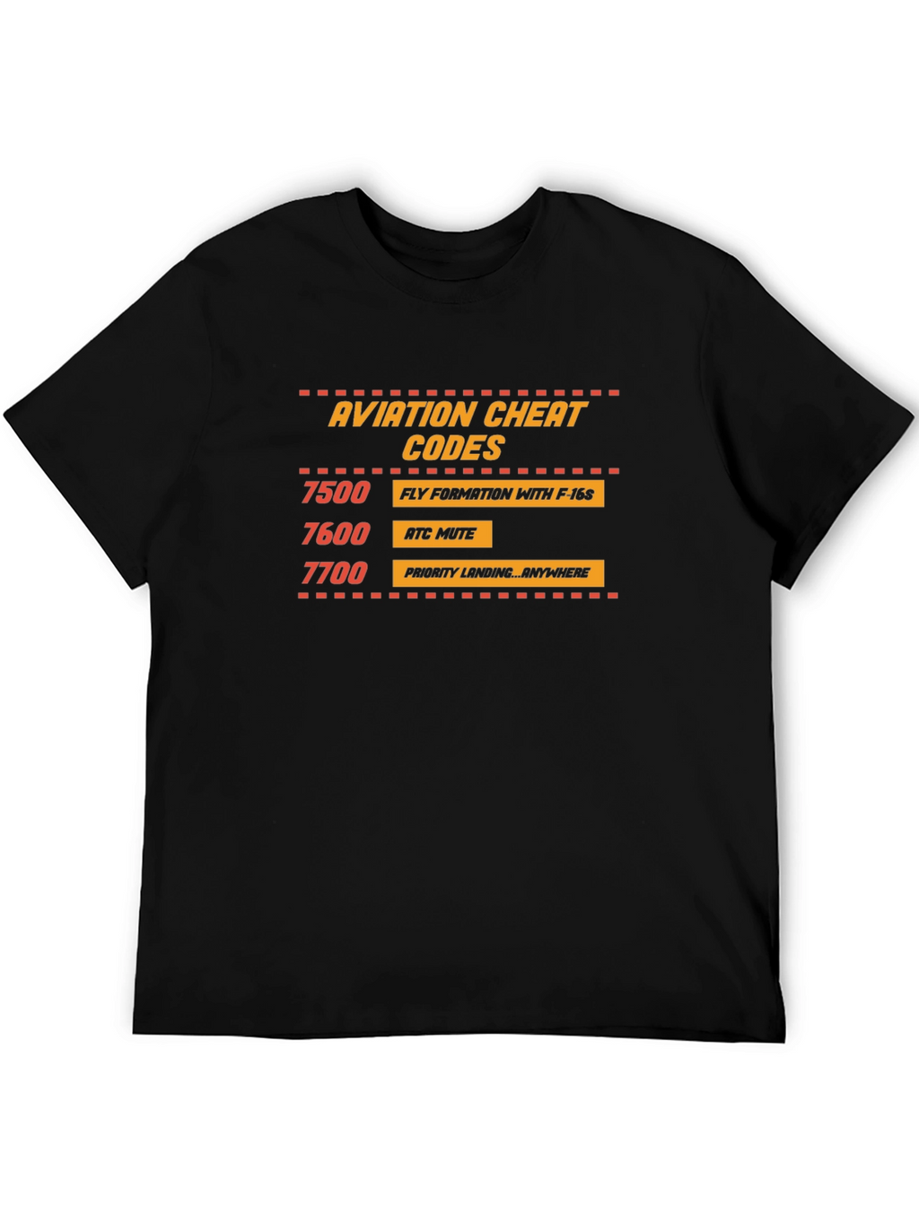 Aviation Cheat Codes T-Shirt - Pilot Humor