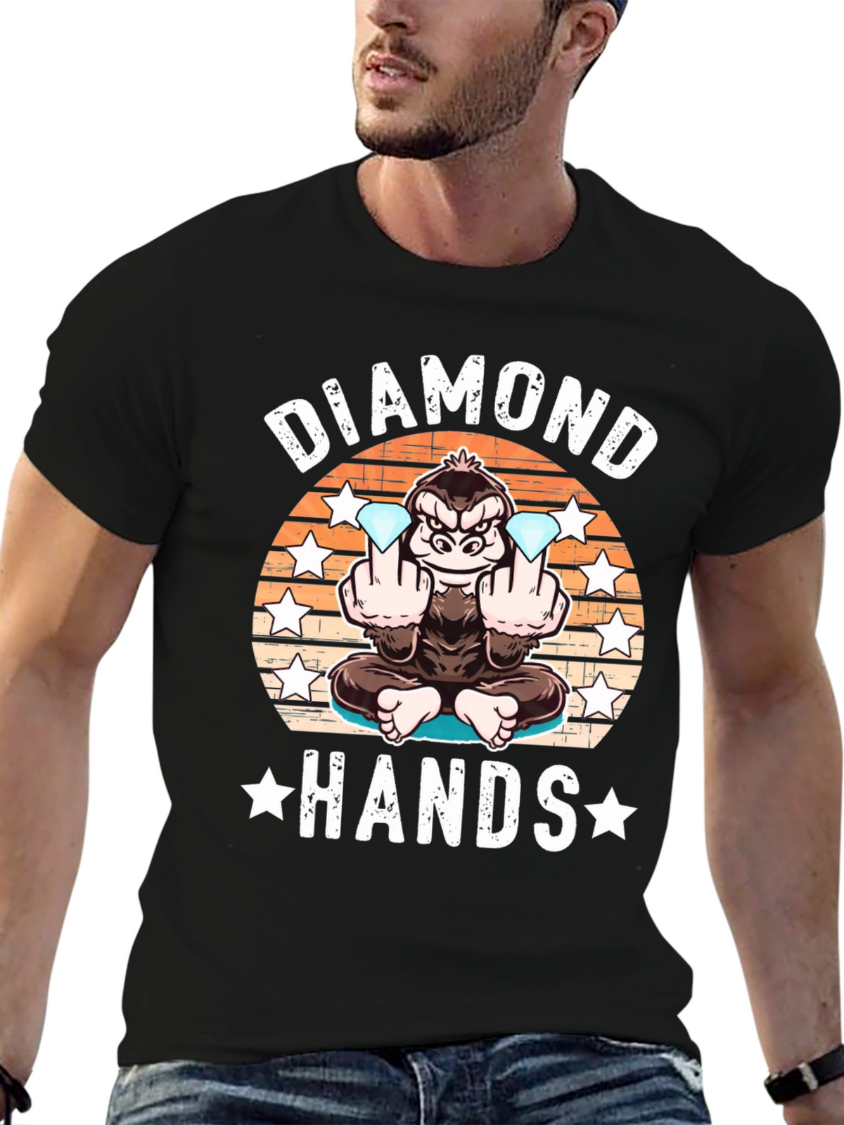 Diamond Hands Gorilla Graphic Tee