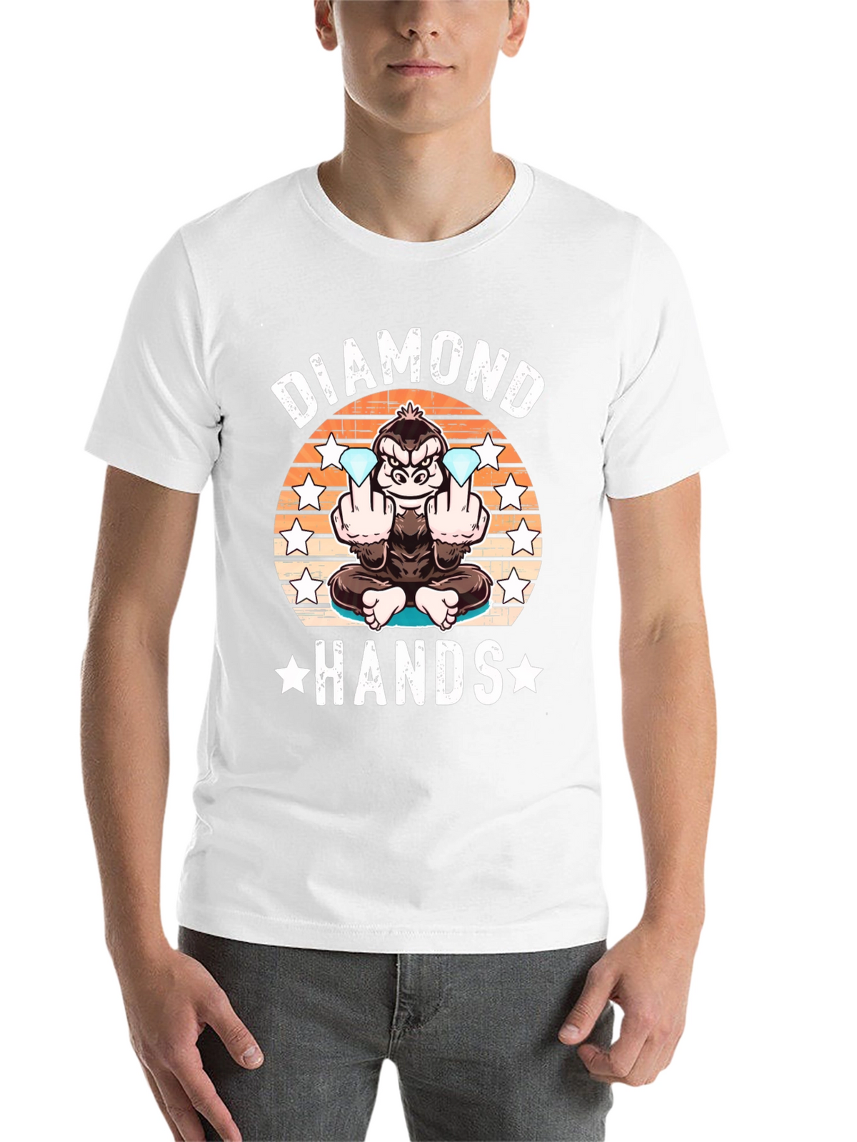 Diamond Hands Gorilla Graphic Tee