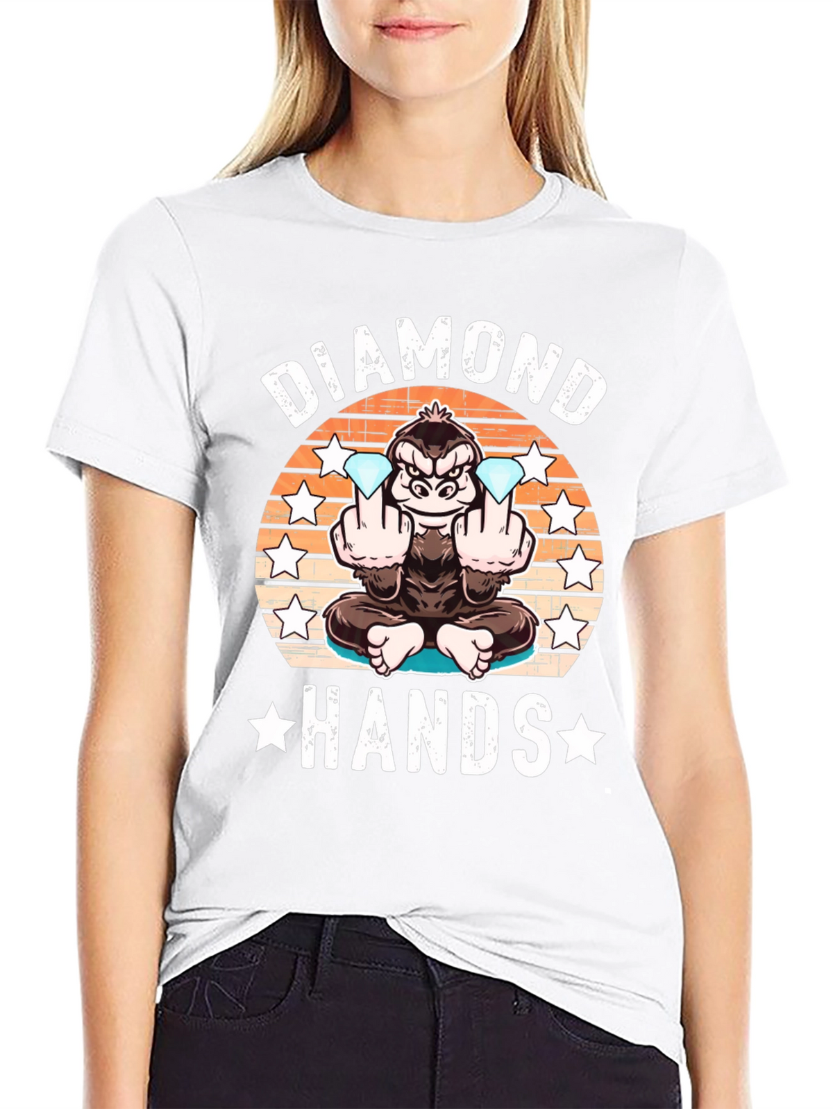 Diamond Hands Gorilla Graphic Tee