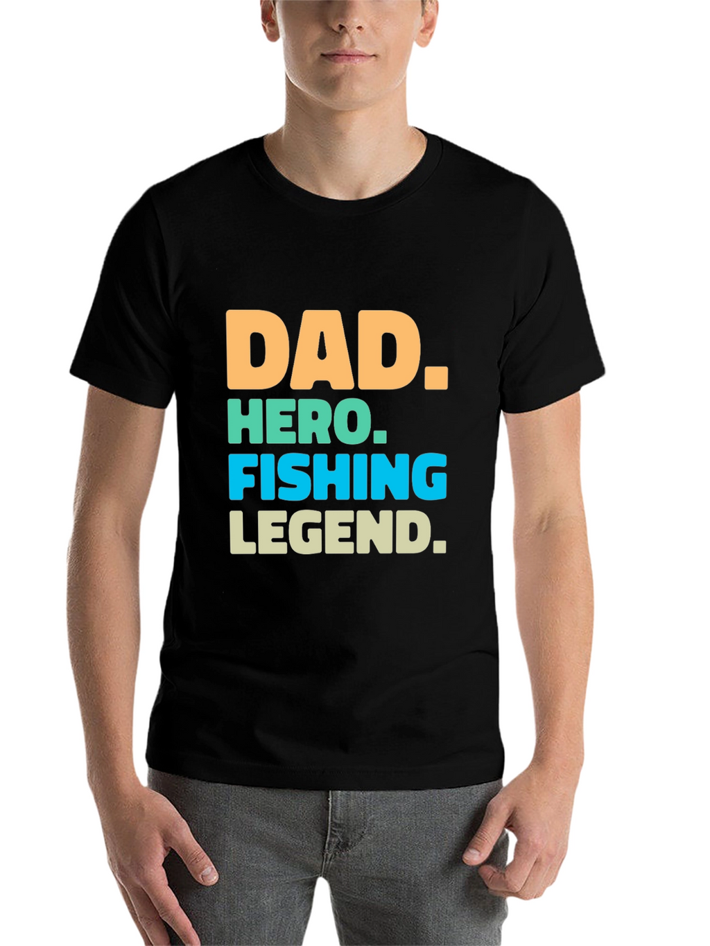 Dad Hero Fishing Legend Graphic T-Shirt
