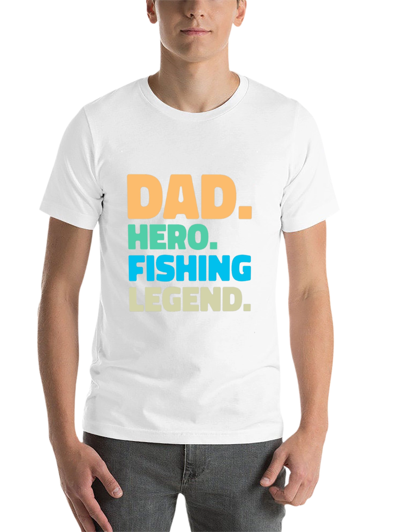 Dad Hero Fishing Legend Graphic T-Shirt