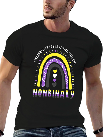 Nonbinary Pride Rainbow T-Shirt