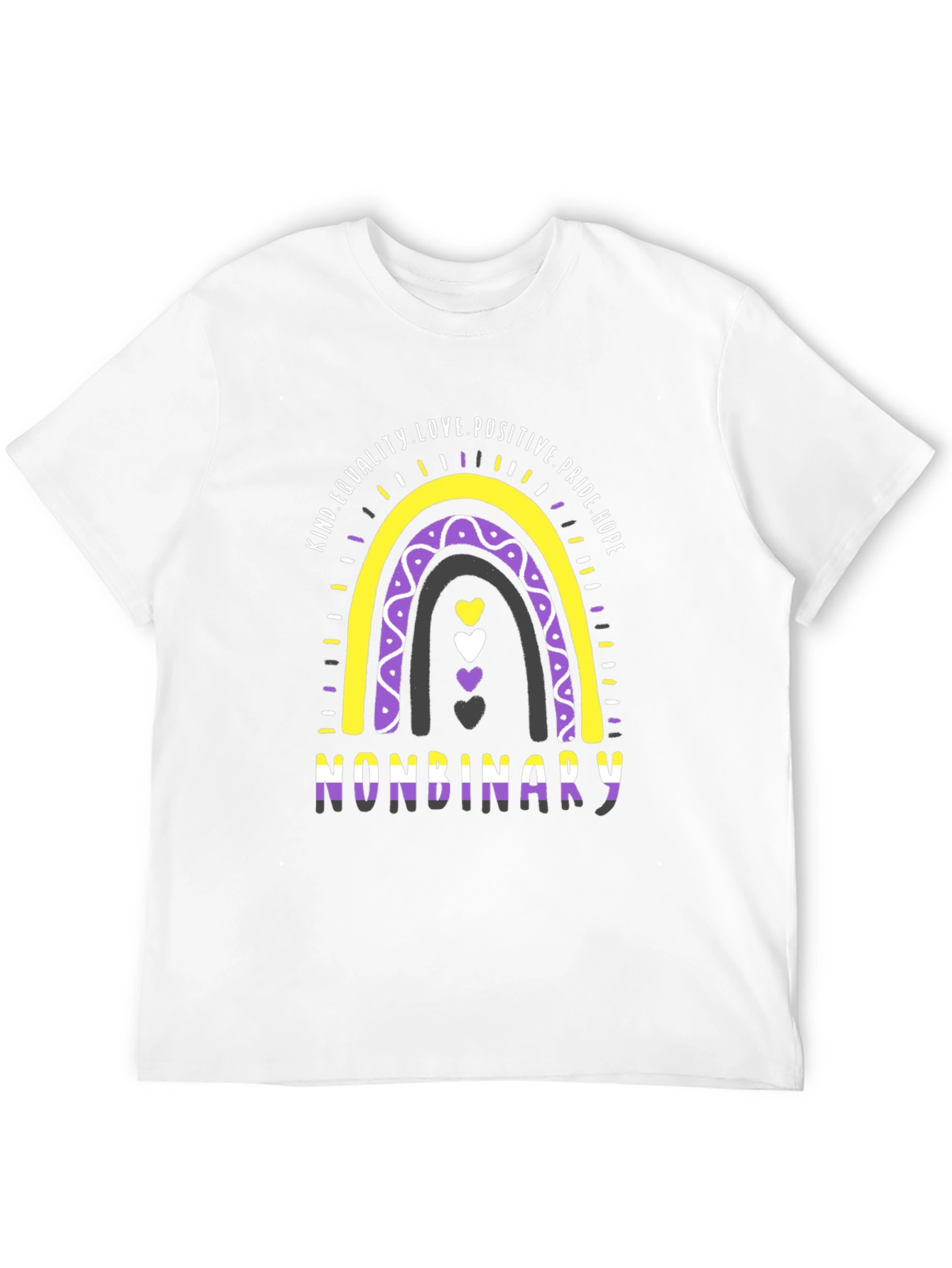 Nonbinary Pride Rainbow T-Shirt