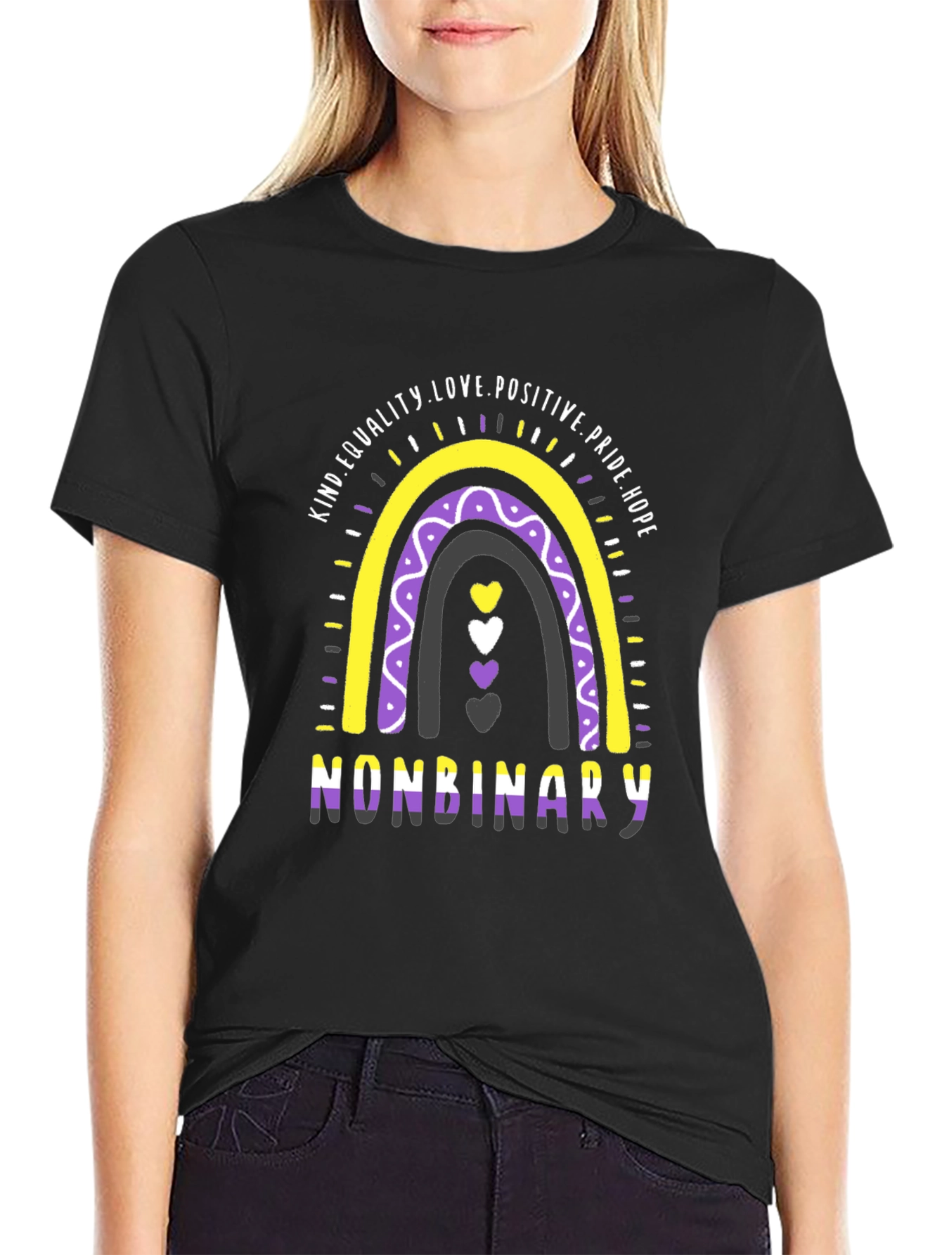 Nonbinary Pride Rainbow T-Shirt