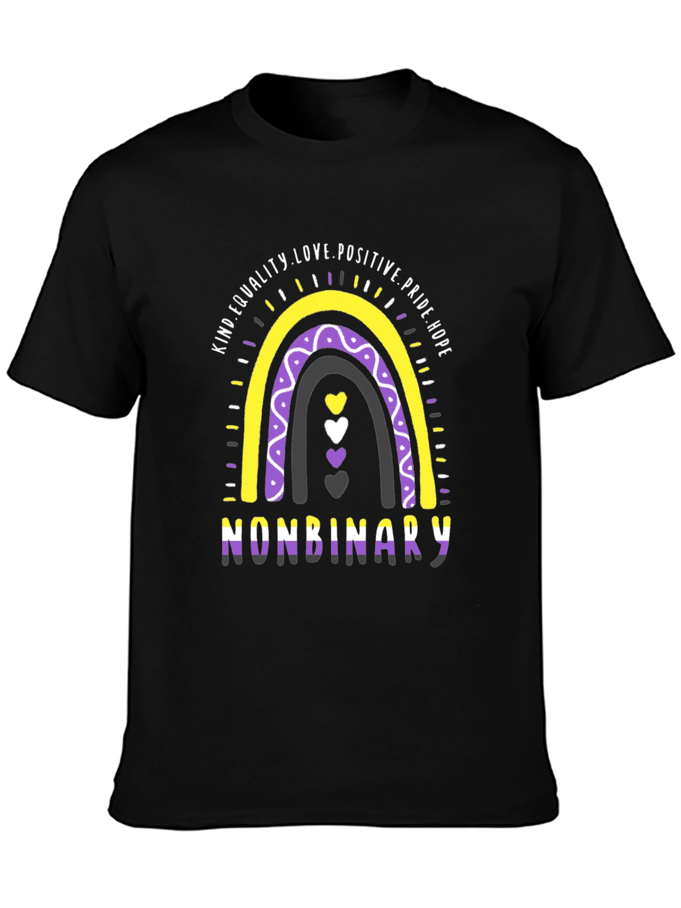 Nonbinary Pride Rainbow T-Shirt
