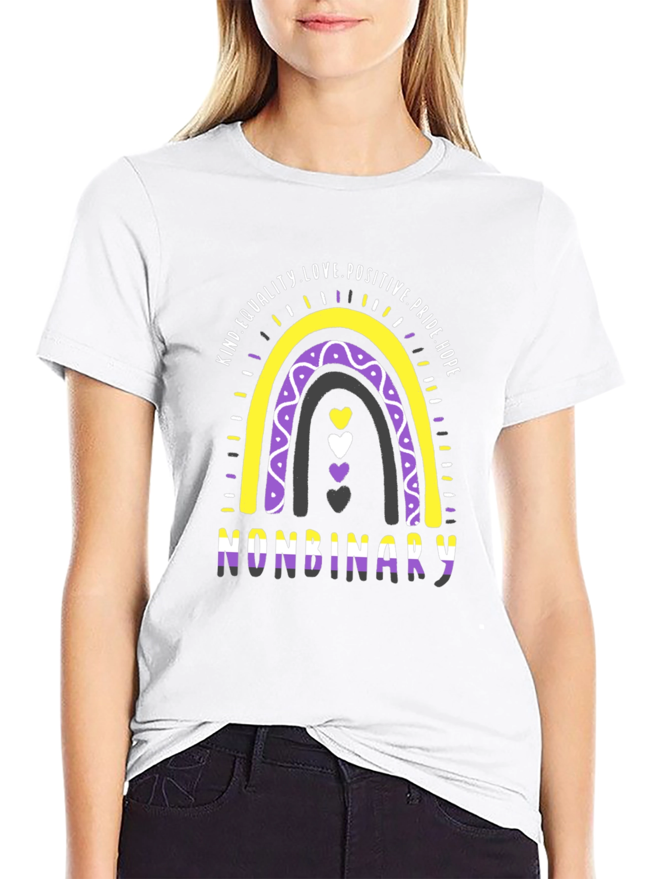 Nonbinary Pride Rainbow T-Shirt
