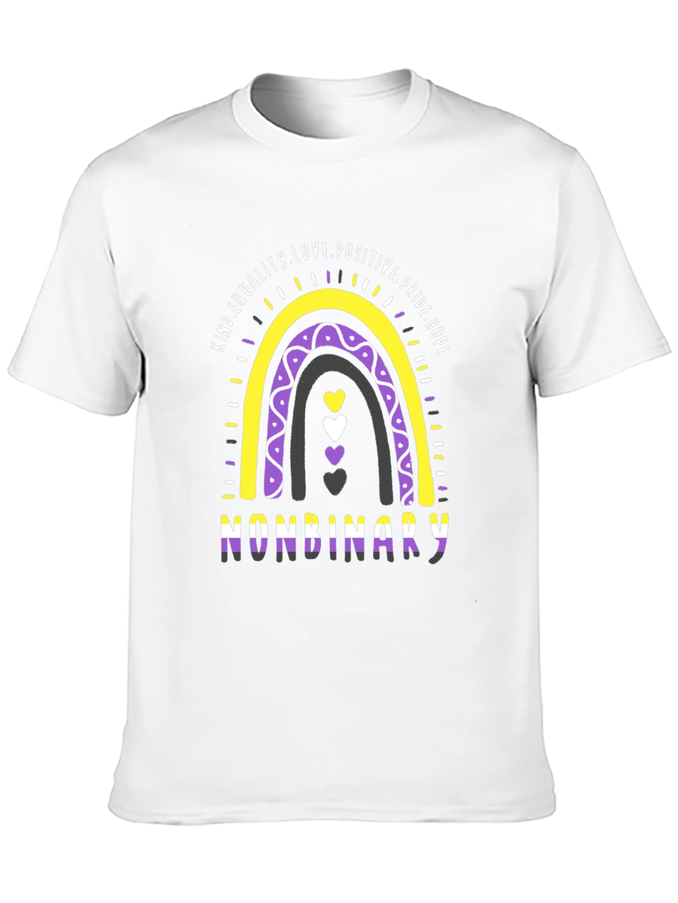 Nonbinary Pride Rainbow T-Shirt