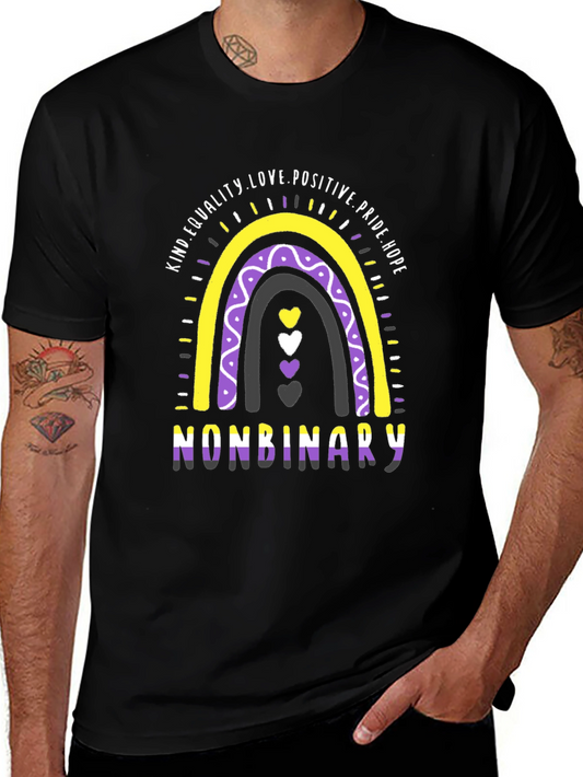 Nonbinary Pride Rainbow T-Shirt