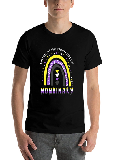 Nonbinary Pride Rainbow T-Shirt