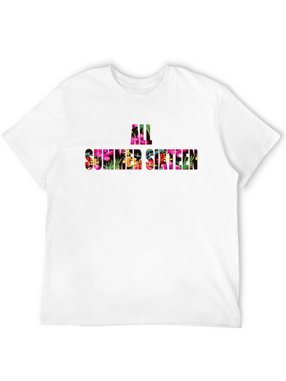 Floral All Summer Sixteen Graphic Black T-Shirt