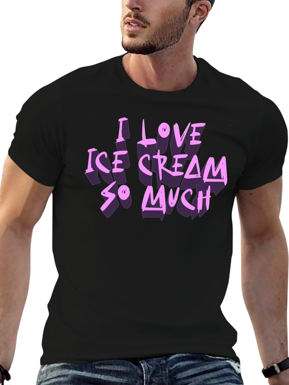 I Love Ice Cream So Much Graphic T-Shirt