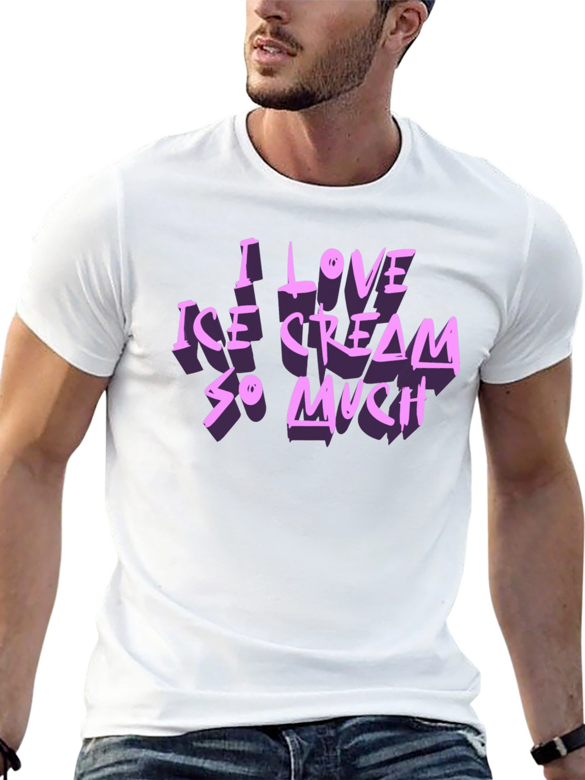 I Love Ice Cream So Much Graphic T-Shirt