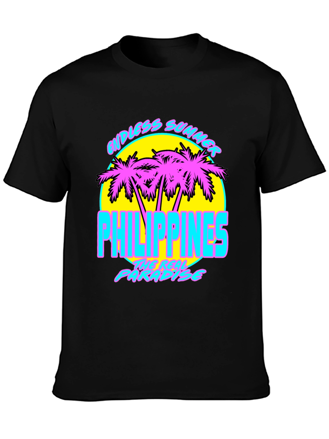 Endless Summer Philippines T-Shirt Retro Palm Tree Design