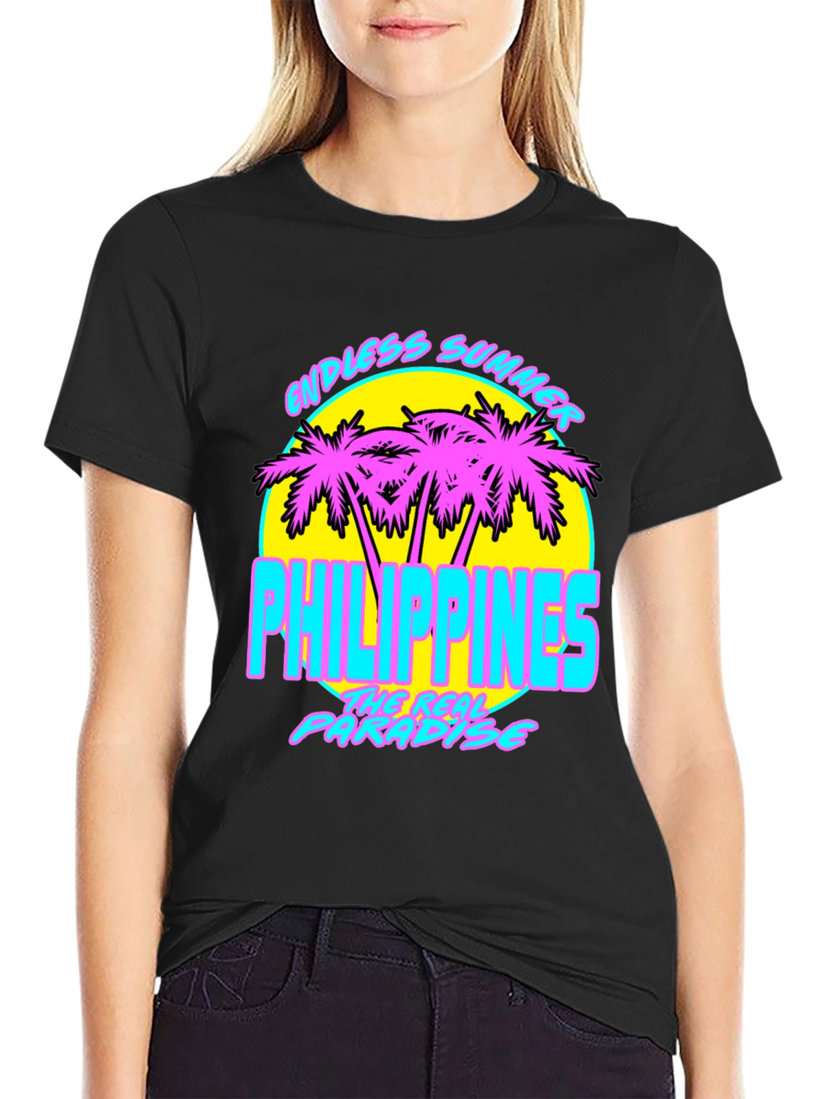Endless Summer Philippines T-Shirt Retro Palm Tree Design