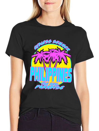 Endless Summer Philippines T-Shirt Retro Palm Tree Design