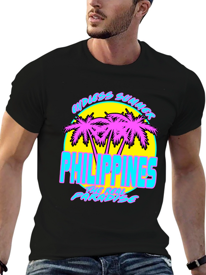 Endless Summer Philippines T-Shirt Retro Palm Tree Design