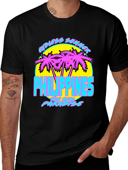 Endless Summer Philippines T-Shirt Retro Palm Tree Design