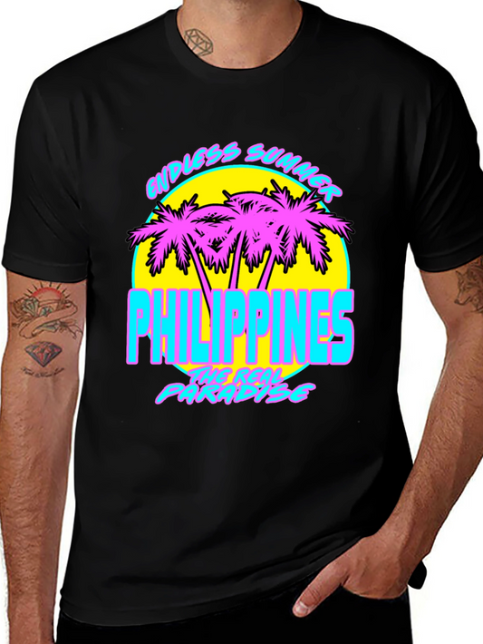 Endless Summer Philippines T-Shirt Retro Palm Tree Design