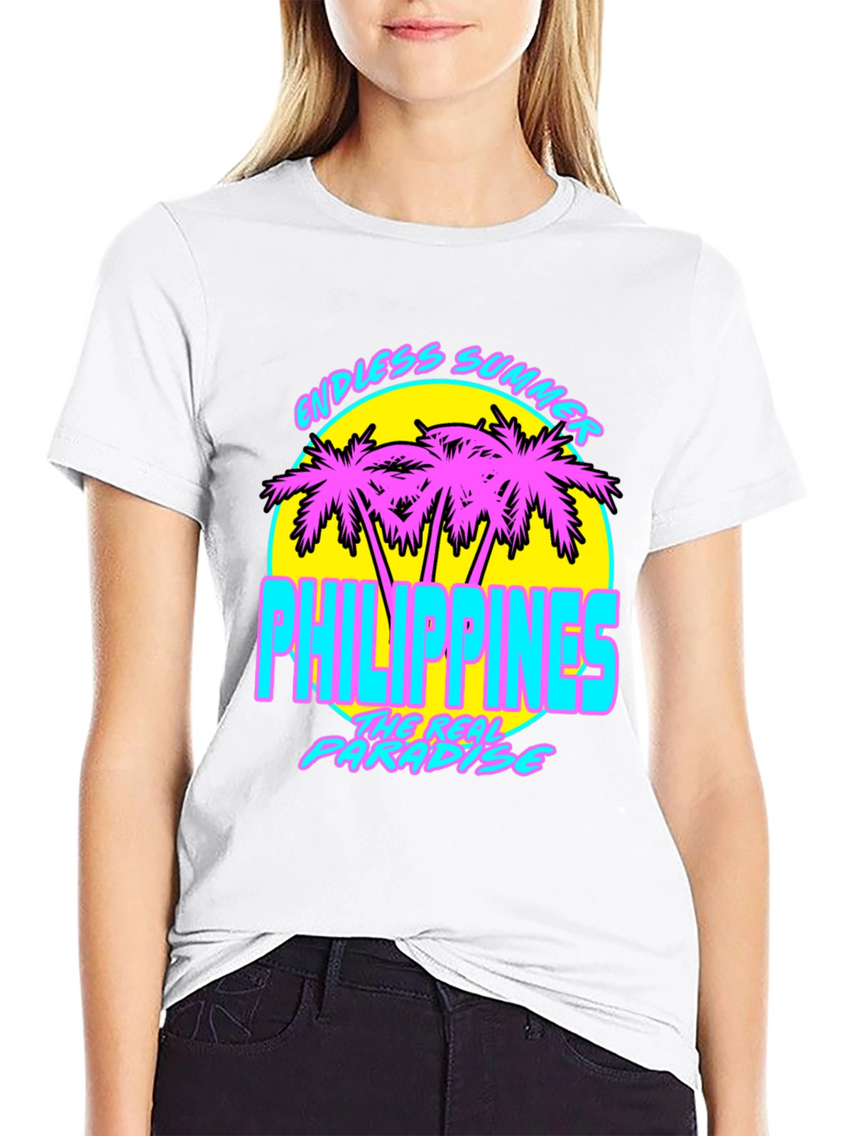 Endless Summer Philippines T-Shirt Retro Palm Tree Design