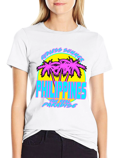 Endless Summer Philippines T-Shirt Retro Palm Tree Design