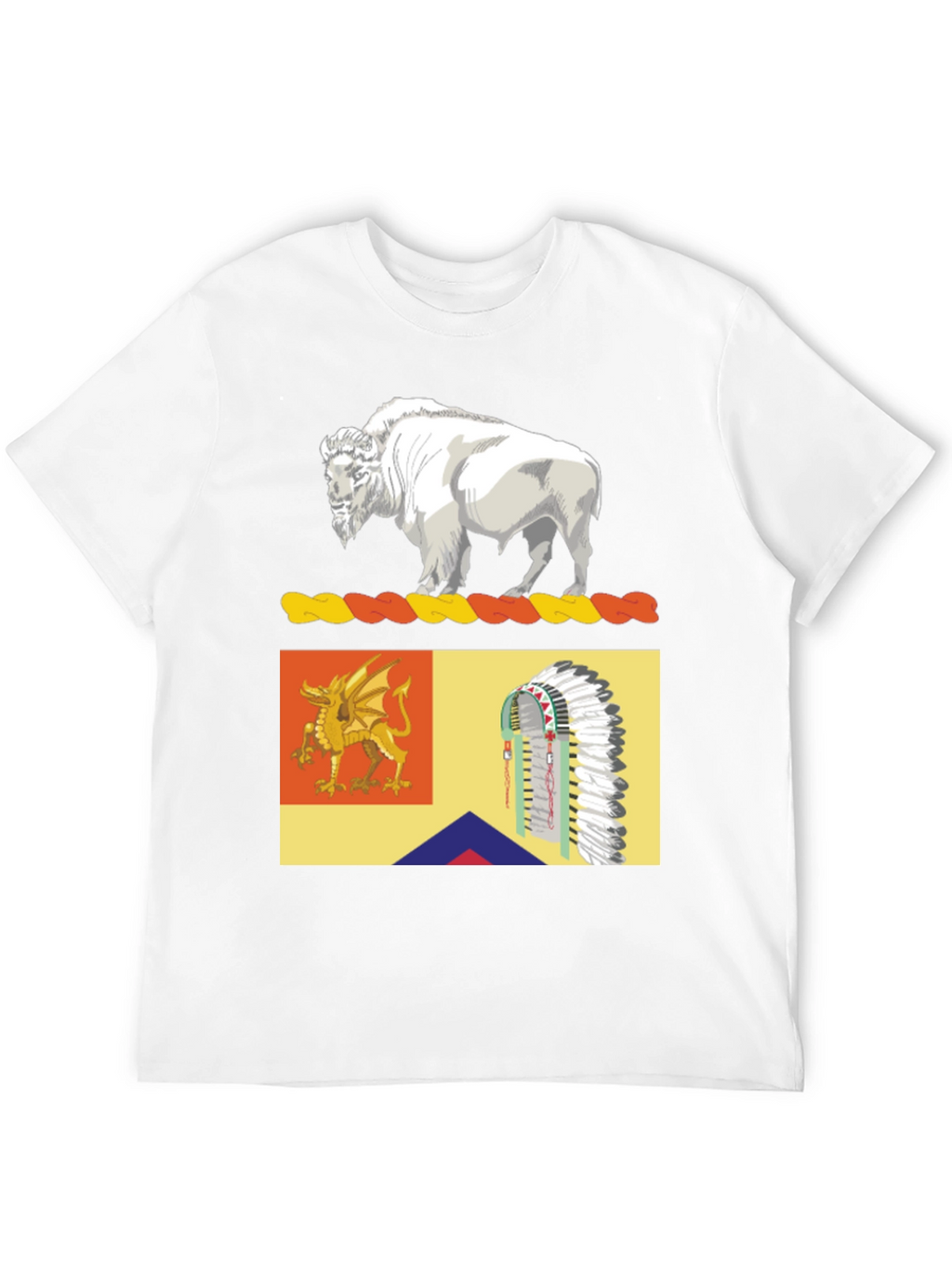 Buffalo Dragon & Headdress Graphic Tee